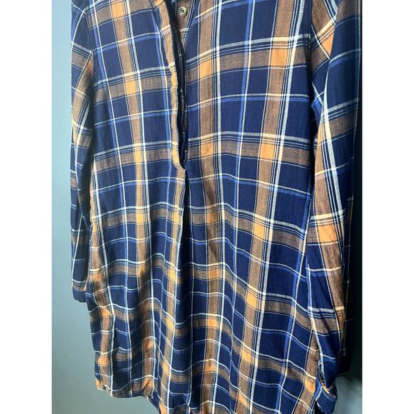 Mo : Vint Shirt Dress Women's Sz Small Plaid Soft Southwestern 100% Cotton Cozy - Picture 4 of 8